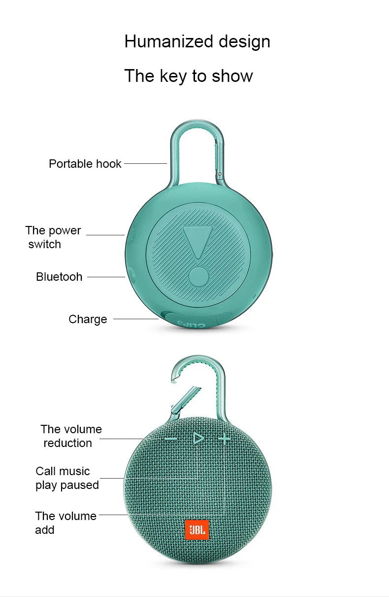 JBL CLIP3 Беспроводная музыкальная шкатулка 3 поколения bluetooth портативный сабвуфер наружный динамик мини аудио водонепроницаемый дизайн