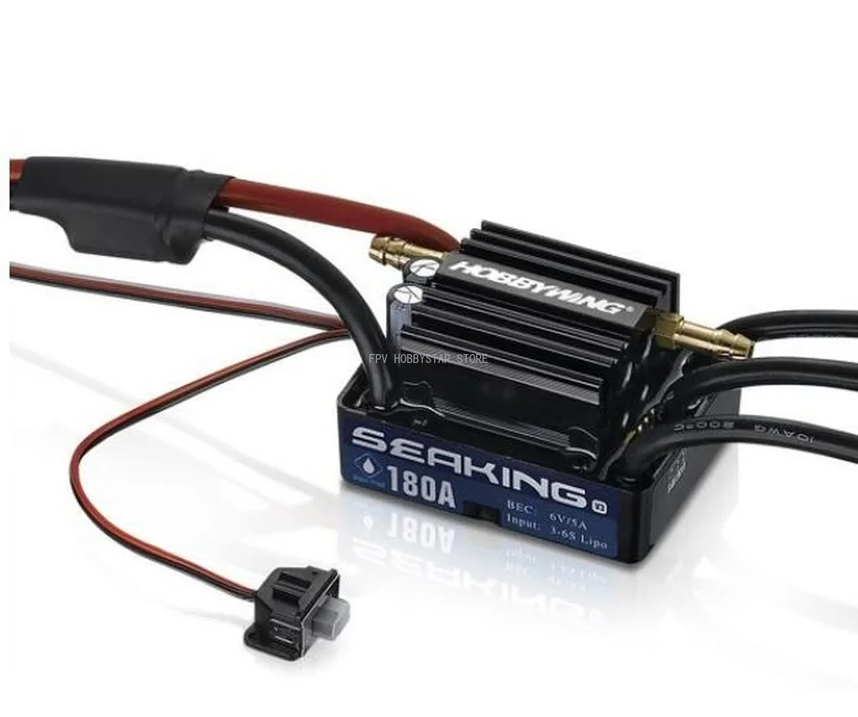 Hobbywing SeaKing V3 водонепроницаемый 180A 2-6S Lipo контроллер скорости 6 в/5A BEC бесщеточный ESC