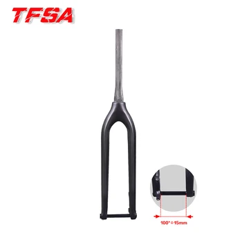 

29er mountain bike carbon mtb fork Bicicletas Rigid Tapered Thru Axle 15mm bicycle Fork super light carbon fork