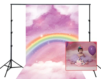 

baby photography backdrop rainbow romantic computer Printing fantastic newborn background for photo studio baby shower xt-5680