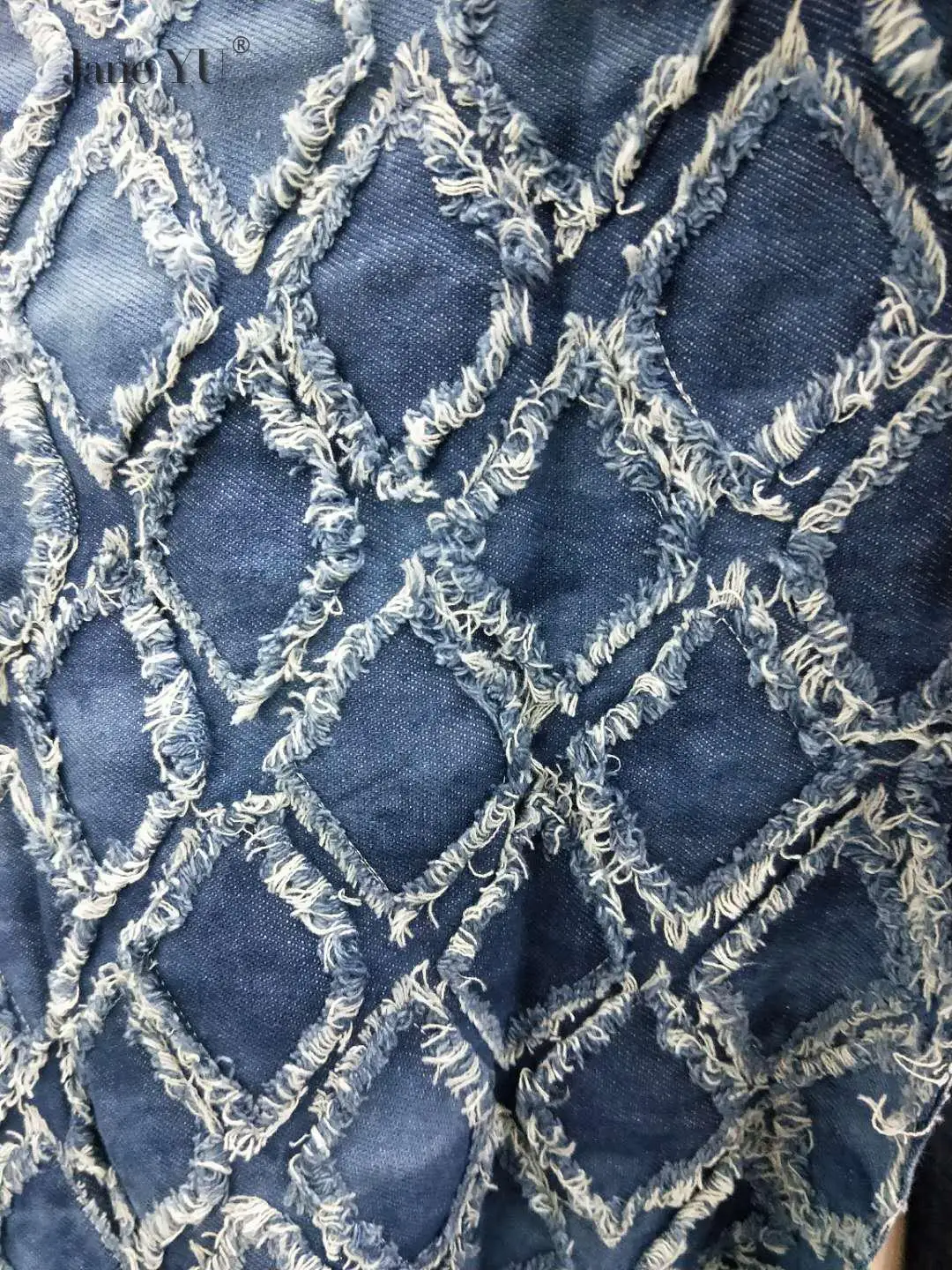 Новинка; модные джинсовые захватить краситель ткани с тремя этапами обработки квадратный мыть водой с вышитыми Пальто сумка DIY ткань