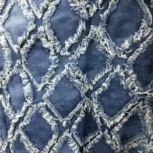 Новинка; модные джинсовые захватить краситель ткани с тремя этапами обработки квадратный мыть водой с вышитыми Пальто сумка DIY ткань