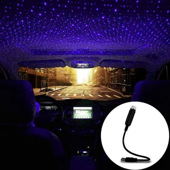 

Mini LED Car Roof Interior Ambient Atmosphere Galaxy Lamp Decoration Light USB Plug Decorative Star Night Lights Projector Light