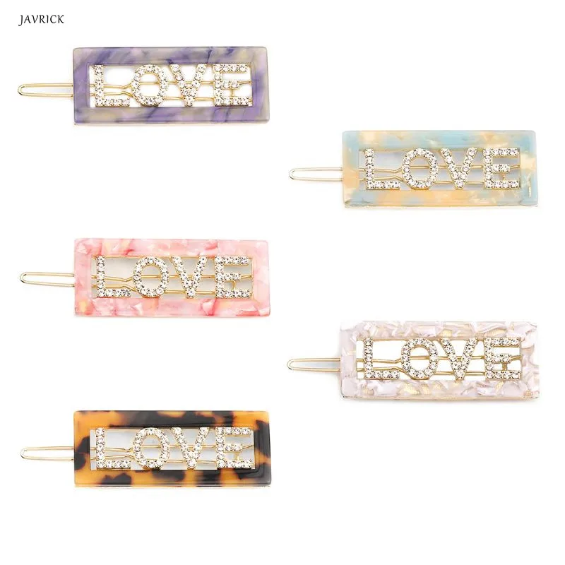 

Girls Sweet Side Clip Shell Hairpin Small Fresh Rhinestone Acetate Ladies Women Hair Accessories Jewelry Gift