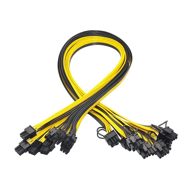 6-Pin Pci-E до 8-Pin (6 + 2) (штекер-штекер) Gpu шнур питания 50 см для графической карты Mining Hp