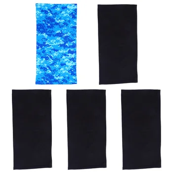 

5pcs Durable Ice Silk Scarf Cycling Neckerchief Sun Block Headscarf Face Cover Scarf Windproof Headwrap Breathable Neck Protecto