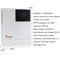 Etfe-Kit de panneaux solaires flexibles pour la maison, contrôleur d'onduleur hybride, chargeur de batterie solaire, camping-car, invitation, 5000W, 220V, 110V 6