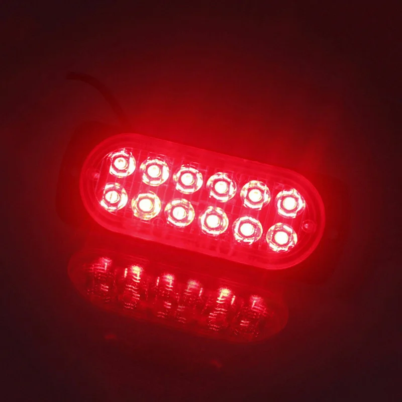 12LED красные автомобили, грузовики предостерегают безопасность ургенты Strobes вспышки света лампы 12V~ 24V 36W