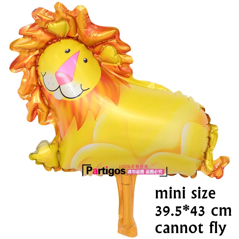 orange lion 1 шт джунгли животные, тигр, Лев Обезьяна зебра жираф корова воздушные гелиевые шары Дети сафари День Рождения Декор на тему зоопарка поставки - Цвет: orange lion
