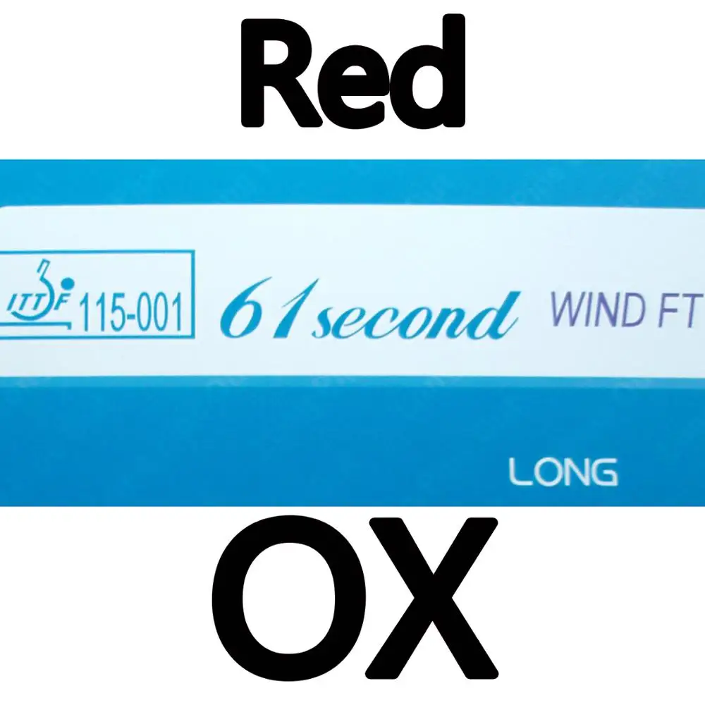 Red OX 61second ветер FT длинные прыщи из резина на ракетки для настольного тенниса - Цвет: Red OX