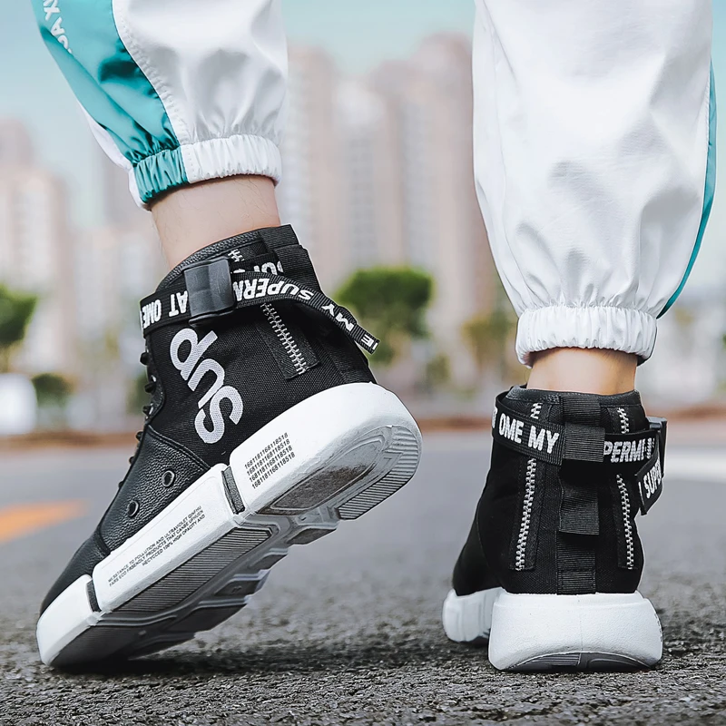 Новинка 2020 дышащие мужские хип хоп ботинки для скейтбординга высокие уличные