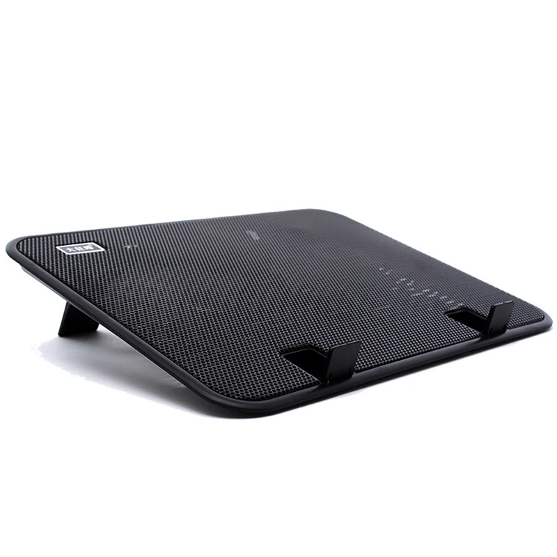 14-дюймовый вентилятор охлаждения для ноутбука 5В USB внешний для ноутбука охлаждающая подставка Регулируемый Тонкий Стенд высокое Скорость бесшумный вентилятор металлический Панель - Цвет: Черный