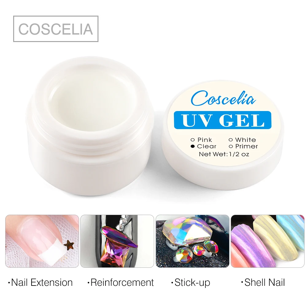 COSCELIA 15 г полигель для ногтей 3 цвета палец Удлинительный УФ-гель лак цветной лак для ногтей DIY лак для ногтей