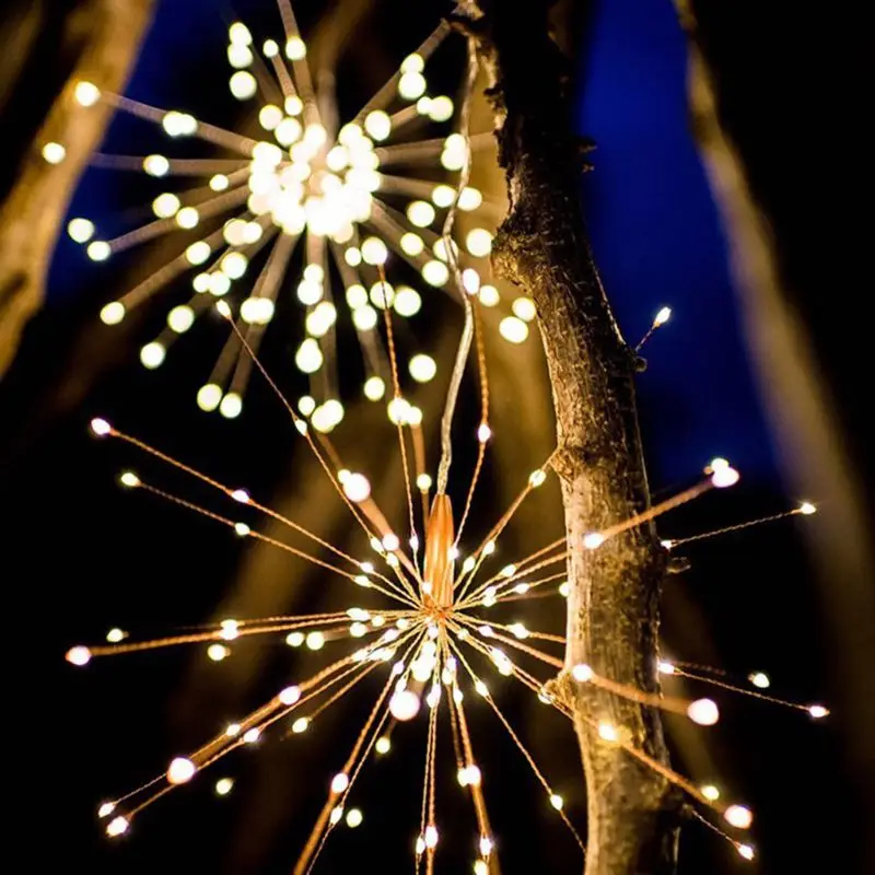 

200 LEDs Firework Light Foldable Decorative String Lamp Remote Control 8 Modes
