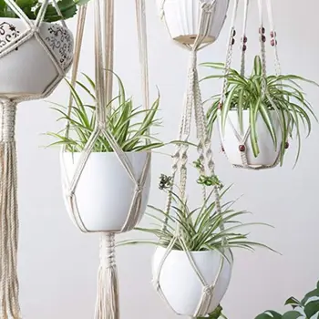 

Plant Hanger Hanging Planters Handmade Cotton Hanging Plant Decorative Pot 667B