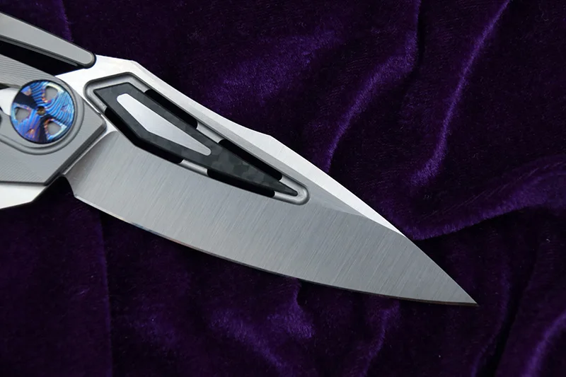 LOVOCOO ZT0999 Флиппер складной нож для ежедневного использования, M390 лезвия CF titanium ручка нож для охоты и кемпинга Фруктовый нож, инструмент для повседневного использования