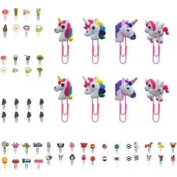 

8pcs Lovely Cactus Tree Bookmarks for Books Cute Dog Unicorn Paper Clips for Teacher Office Supply DIY Page Holder Kids Gift