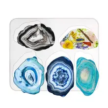 

5 Irregular Cavity Silicone Epoxy Resin Cup Pad Coaster DIY Craft Making Mould Cup Pad Coaster DIY Craft Making Mould Cup Pad Co
