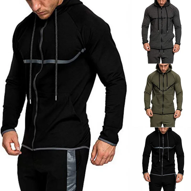 

Patchwork Hip Hop Hooded Sweatshirt Coats Solid Tactical Hoodies Men Sportwear Fashion Tracksuit Tops Streetwear 2020