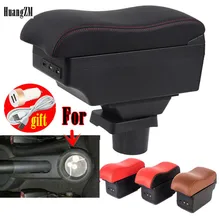 Accoudoir pour Mitsubishi Colt, boîte de rangement centrale avec cendrier porte-gobelet avec interface USB