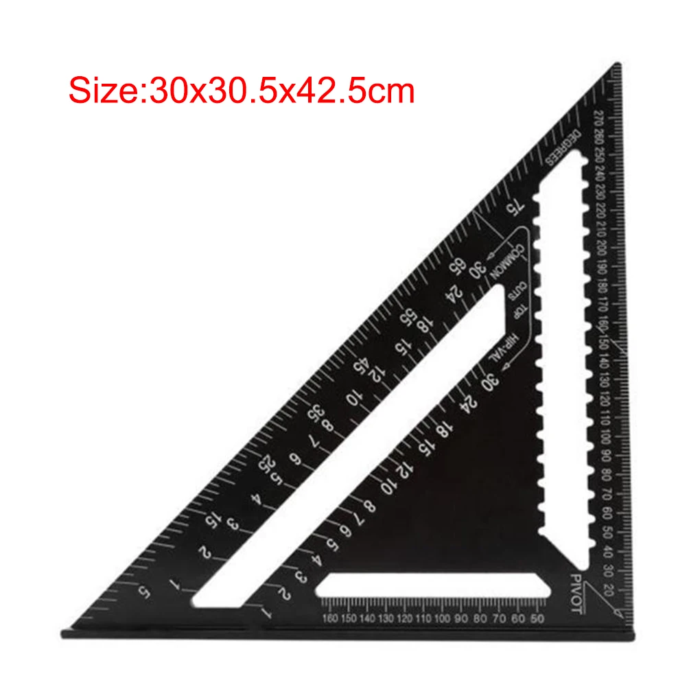 

2019 New 7/12 Inch Measuring Ruler Roofing Rafter Aluminum Alloy Layout Tools Carpentry triangular Protractor