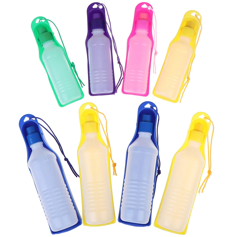 1PC Pet Water Bottle 500ml Foldable Portable Drinking Bottle Travelling Outdoor Drinking Feeder Bowl
