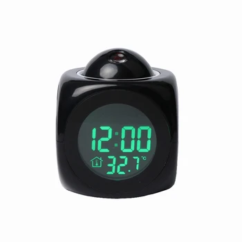 

English Voice Time Clock Alarm Multifunctional Creative Lazy Table Clock Electronic Home Decoration Projection Clocks Desktop