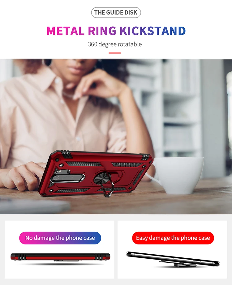 Shockproof Phone Case With Finger Ring For Xiaomi Redmi Series_voghion.com