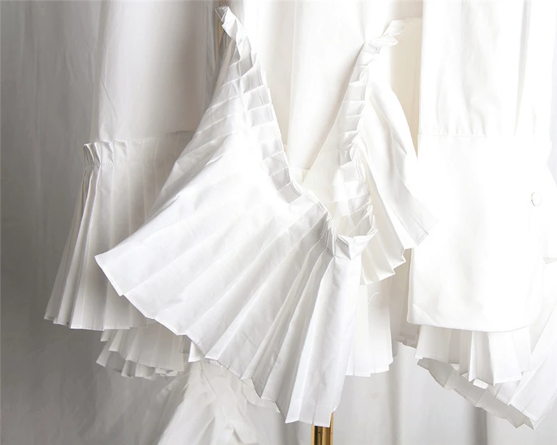 Новая весенне-Летняя женская одежда с отложным воротником, с отвернутыми рукавами, Асимметричная рубашка, топы C077