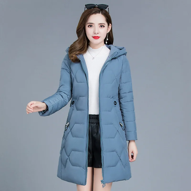 

Mid-length Slim Fit Slimming Fashion Warm Cotton Coat 2019 Winter New Style Korean-style Commuting Trend Elegant Cotton-padded C