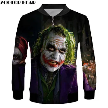 

Cosplay Men Jacket Clown Long Sleeve Zipper Men's Coat Halloween Thick Casual Adult Streetwear New Year Clothes ZOOTOP BEAR