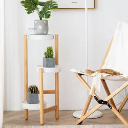 Nordic de madeira maciça quarto jardim flor pote rack interior varanda sala estar tipo planta prateleira do hotel lobby café planta stands