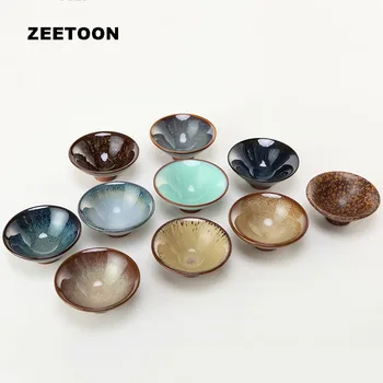 

50ml Authentic Yixing Purple Clay Teacup Japanese Style Coarse Pottery Tea Cup Bowl Master Cup Kung Fu Tea Set Jian Zhan Hat Cup