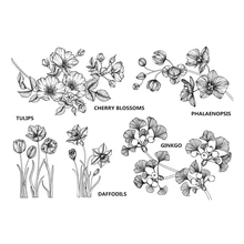 

2021 List of flowers Clear Stamp DIY Silicone Seals Scrapbooking Card Making Photo Album Decoration Supplies sheets DIY Craft