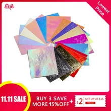 Лазерная голографическая огонь пламя наклейки-трафарет дизайн ногтей, полый серебряной полосой стикер фольги наклейка s для Хэллоуина