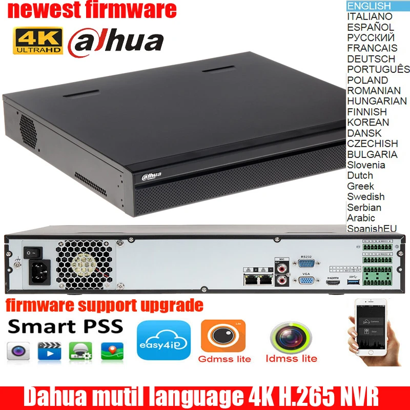original DAHUA mutil language 32ch NVR DHI NVR4432 4KS2 DH NVR4432 4KS2 4K H.265 Network Video Recorder Up to 4K 4HDD driver|Surveillance Video Recorder| - AliExpress