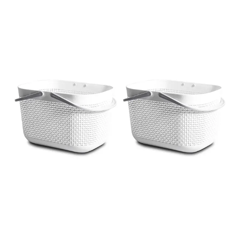 White Сетка для душа Caddy Handy пластиковые корзины с ручками для хранения аксессуары для ванной комнаты - Цвет: White