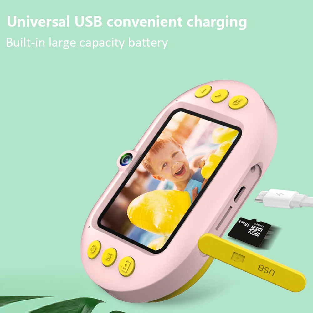 Детские игрушечные камеры 2,4 ''lcd wifi цифровая камера 1600W пиксель милые Мультяшные животные Развивающие игрушки для детей мини камера