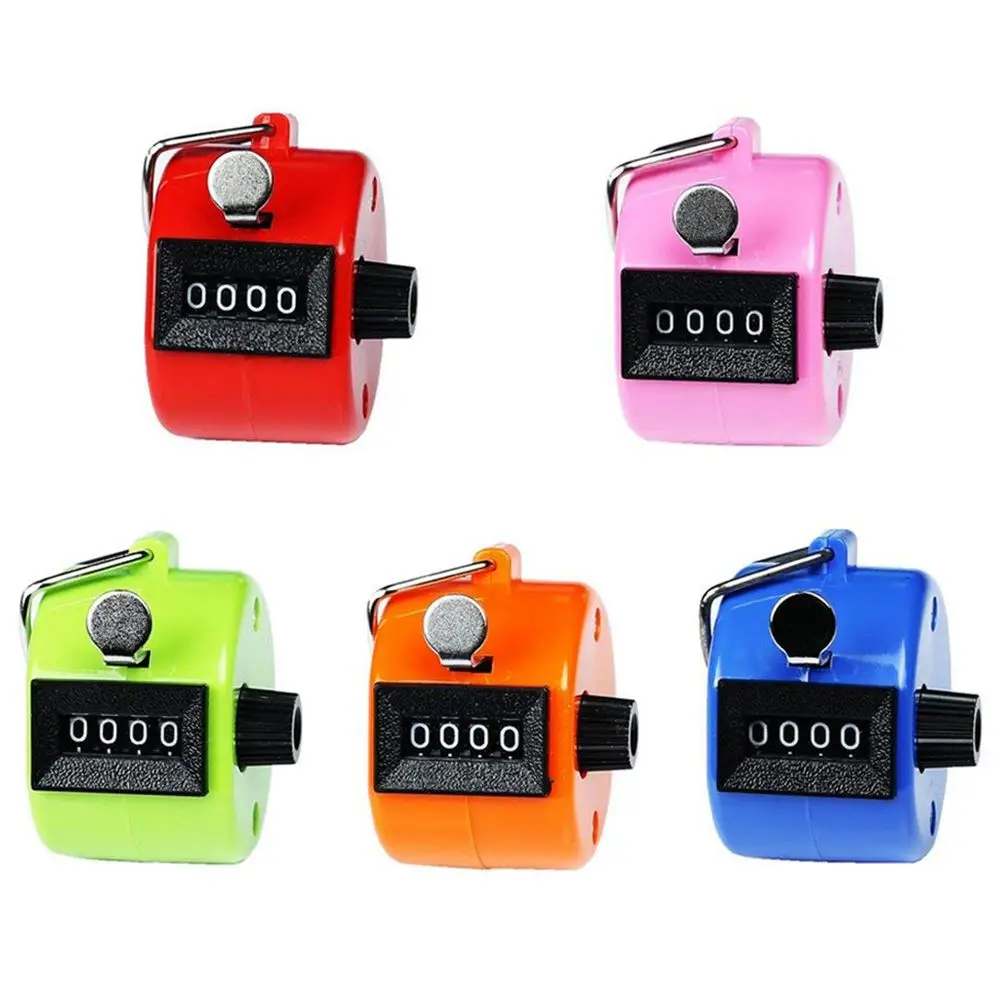 Hand Tally Counter, 5 Pack 4 Digit Hand Held Tally Counter Clicker with Finger Ring,Colors