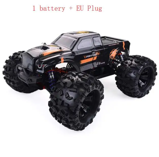 ZD Racing MT8 пирата 3 RC Monster Truck автомобильных 1/8 RTR регулируемый амортизатор 4-Каналы RC автомобиль 120A бесщеточный Водонепроницаемый ESC - Цвет: 1 battery EU Orange