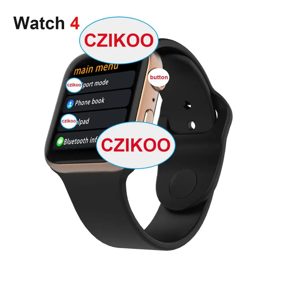 

42mm Bluetooth Smartwatch Smart Watches Series 4 for Apple Huawei IOS Andriod with Heart Rate Monitor Remote Camera Wristwatch