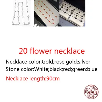 

20 flower 925 sterling silver necklace personality fashion style four leaf flower clover high-end style new jewelry girlfriend