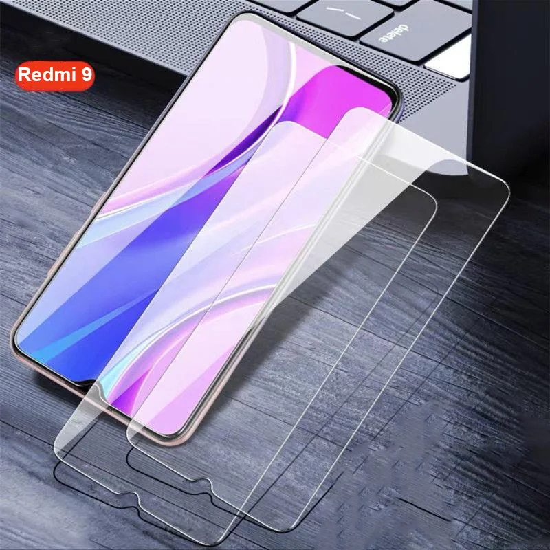 Protection écran Verre Trempé Pour Xiaomi Redmi 9/9A/9C - Noir, Dureté 9H - Neuf Sous Film