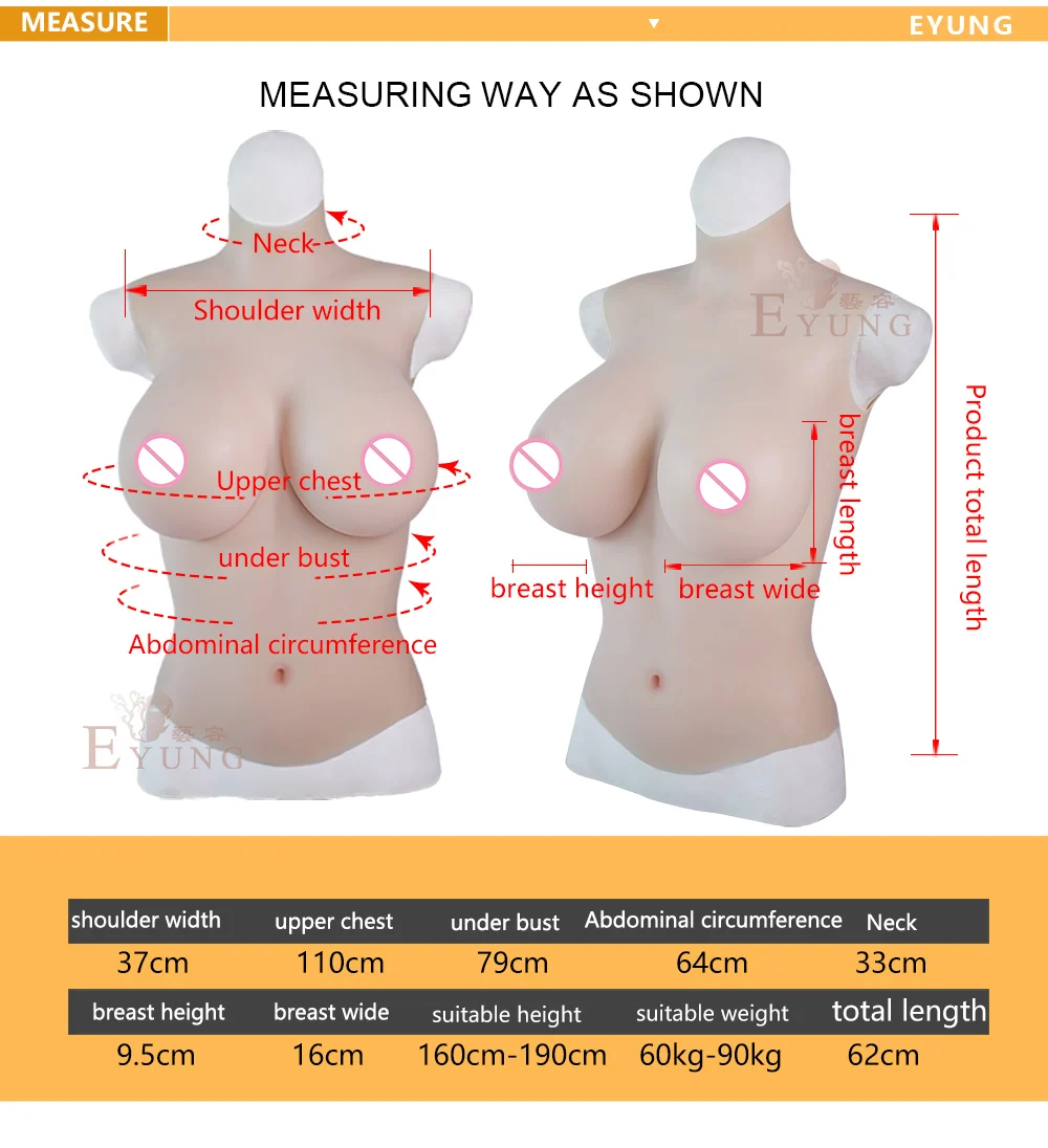 Crossdresser Realistic Silicone Breast Plate Forms Fake Boobs Enhancer Tits Shemale Transgender Drag Queen Crossdressing Cosplay (8)