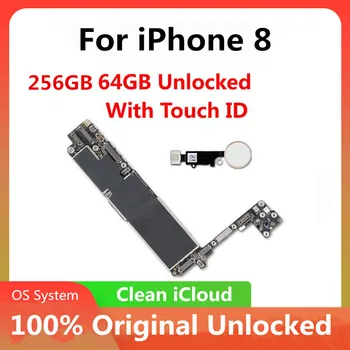 

Motherboard For iPhone 8 4.7inch Without/With Touch ID Original Unlock Logic Main Board With Full Chips IOS Update Support