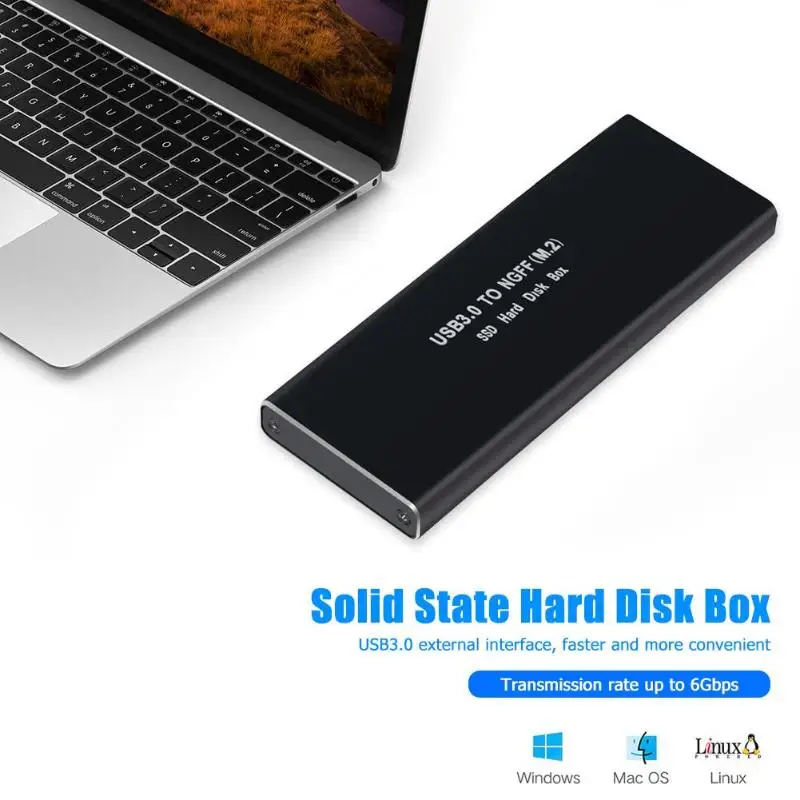 Горячий M.2 NGFF ssd-бокс USB 3,0 внешний корпус 6 Гбит/с твердотельный жесткий диск мобильный корпус жесткий диск конвертер HDD корпус