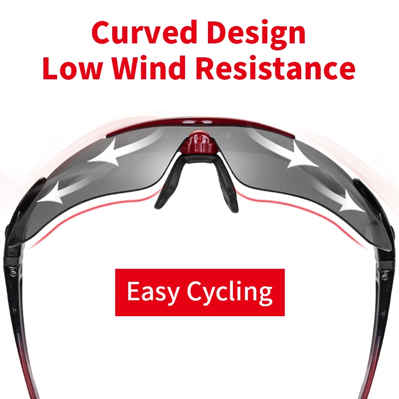 ROCKBROS Sun Polarized Glasses Cycling100%UV400 Transparent lens Photochromic 