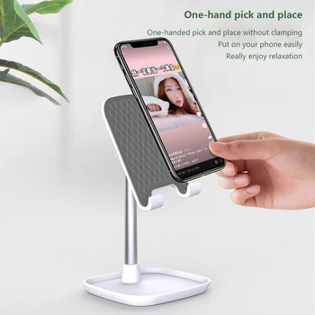 

Desk Mobile Phone Holder Stand For IPhone Cell Universal Adjustable Metal Desktop Table Tablet Holder Stand For IPad Pro
