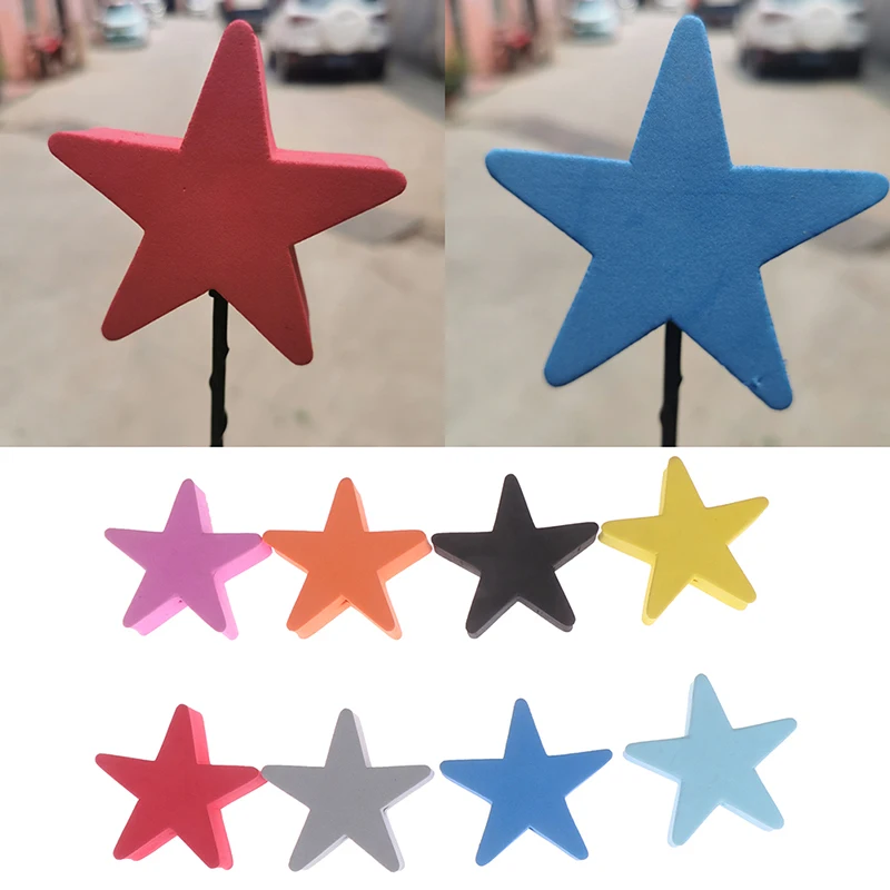 1Pc Colorful five pointed star car antenna pen topper aerial EVA ball decor random colorAerials