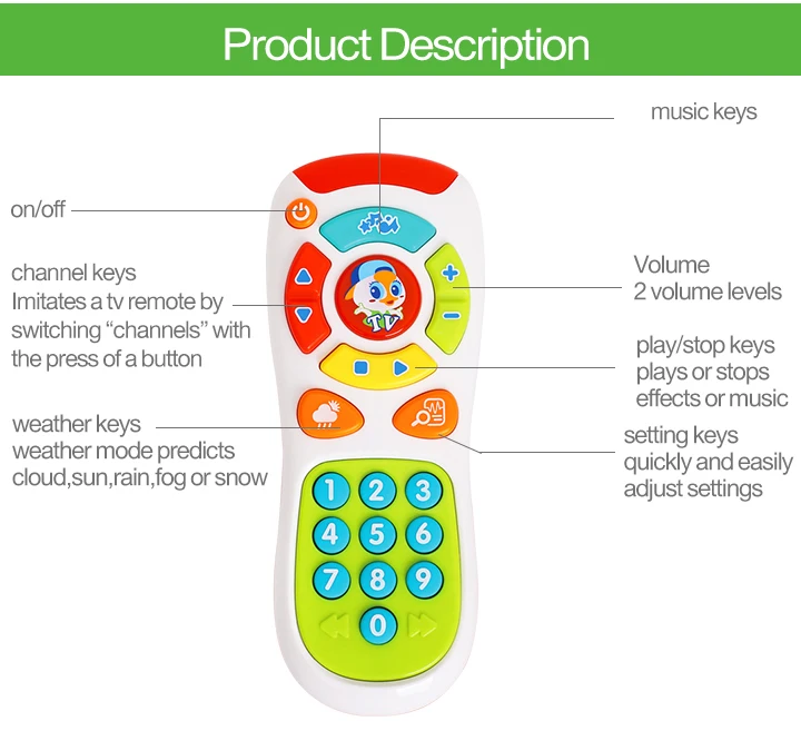 HOLA 3113 обучающий пульт дистанционного управления для малышей, музыка и светильник, электронные обучающие и обучающие игрушки, Эксклюзивный онлайн